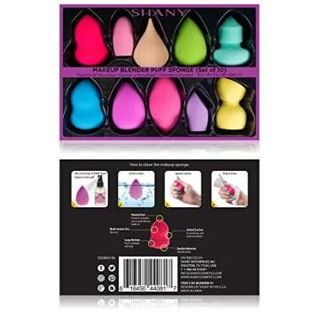 SHANY Blender Makeup Sponge Set for Flawless Application - 10 Pcs