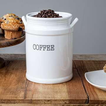 MosJos White Canisters – Stylish Kitchen Storage Set