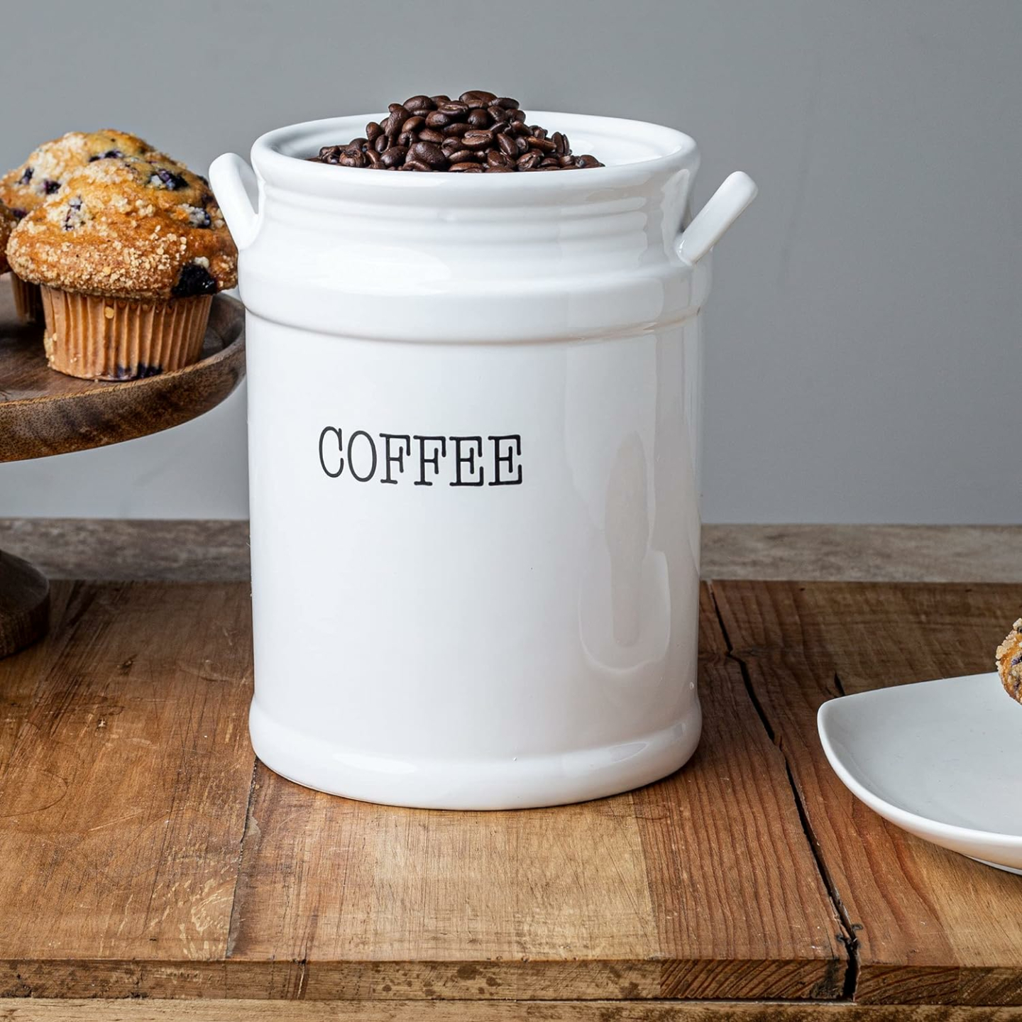 MosJos White Canisters – Stylish Kitchen Storage Set