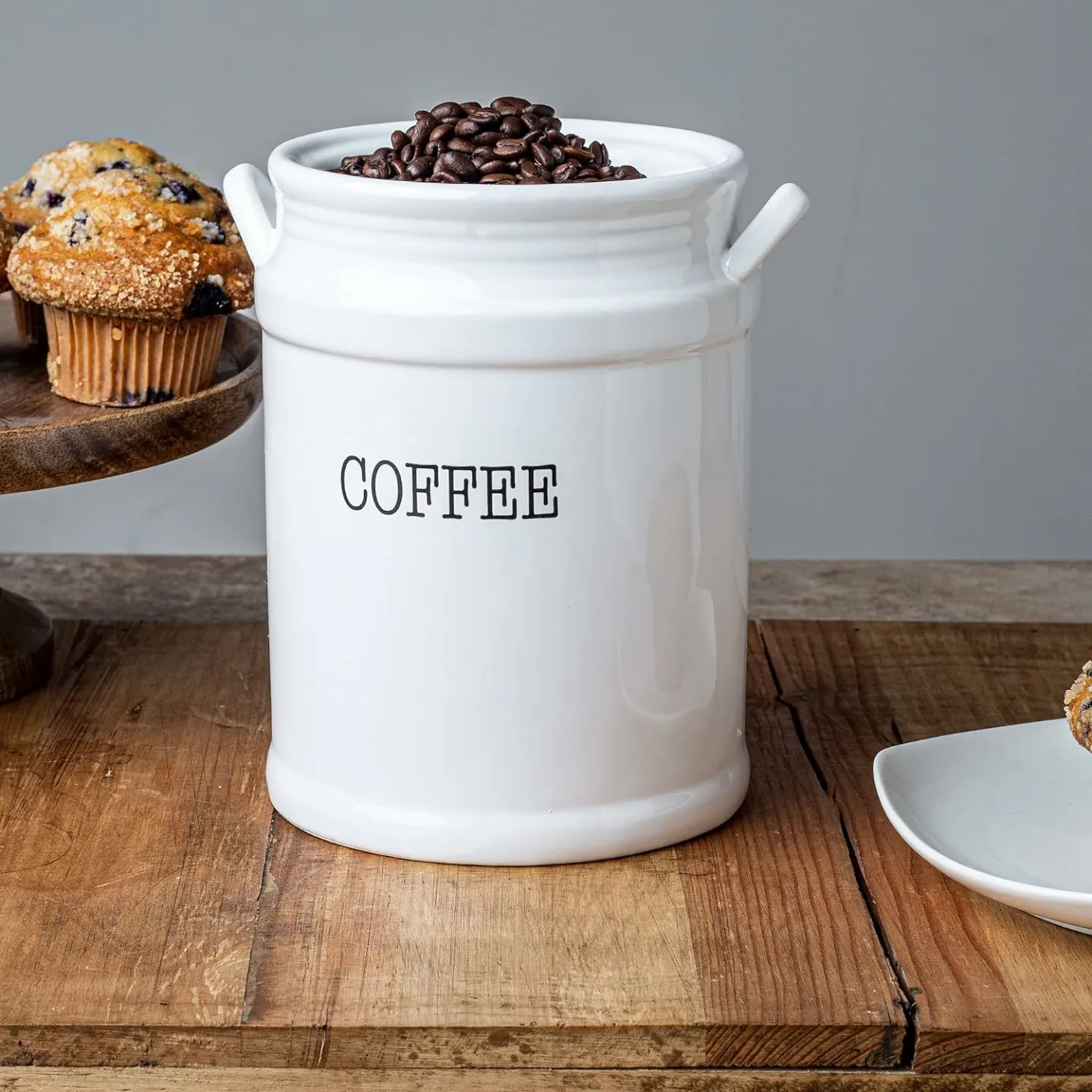 MosJos White Canisters – Stylish Kitchen Storage Set