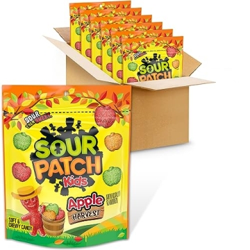 SOUR PATCH KIDS Apple Harvest Soft & Chewy Candy, Bulk Candy, 6 - 10 oz Bags