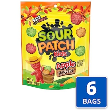SOUR PATCH KIDS Apple Harvest Candy in Bulk, 6 Bags