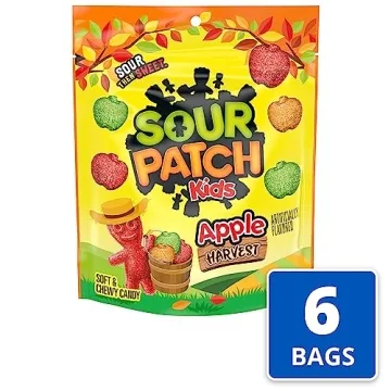 SOUR PATCH KIDS Apple Harvest Candy in Bulk, 6 Bags