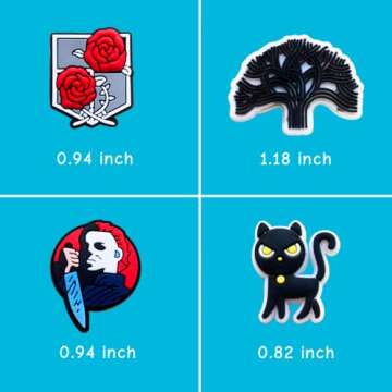 25 40Pcs Halloween Skull Shoe Decoration Charms for Clogs Sandals, Horror Horrible Movie Bat Shoe Accessories Charms for Men Women Adult