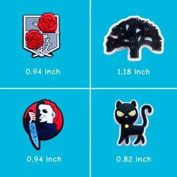 25 40Pcs Halloween Skull Shoe Decoration Charms for Clogs Sandals, Horror Horrible Movie Bat Shoe Accessories Charms for Men Women Adult