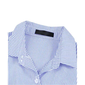 Ladyful Striped Shirt Dress for Women Casual Elegant Style
