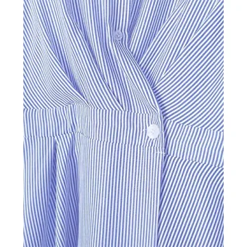 Ladyful Striped Shirt Dress for Women Casual Elegant Style