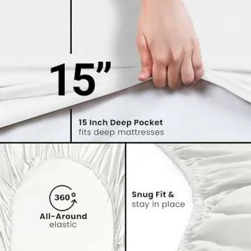 Utopia Bedding King Fitted Sheet - Bottom Sheet - Deep Pocket - Comfy Microfiber - Easy Care -1 Fitted Sheet Only (White)