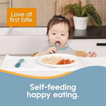 NumNum Baby Spoons Set - Vibrant Self-Feeding Utensils for 12+ Months