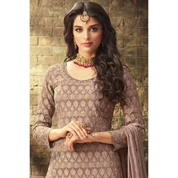 ZIYA Fashion MOHINI Women's Readymade Georgette Sharara & Plazo Suit Collection Indian/Pakistani Ethnic Wear, Red, M -40