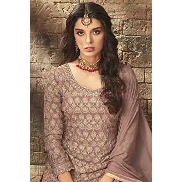 ZIYA Fashion MOHINI Women's Readymade Georgette Sharara & Plazo Suit Collection Indian/Pakistani Ethnic Wear, Red, M -40