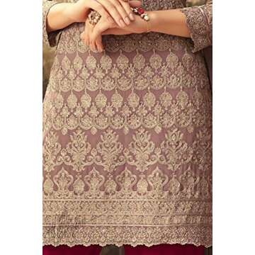 ZIYA Fashion MOHINI Women's Readymade Georgette Sharara & Plazo Suit Collection Indian/Pakistani Ethnic Wear, Red, M -40