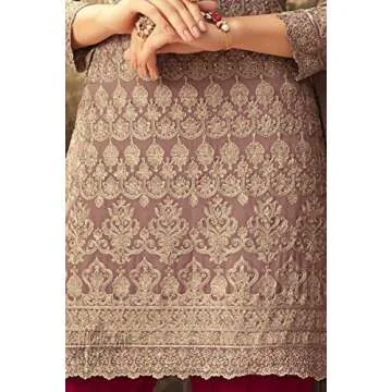 ZIYA Fashion MOHINI Women's Readymade Georgette Sharara & Plazo Suit Collection Indian/Pakistani Ethnic Wear, Red, M -40