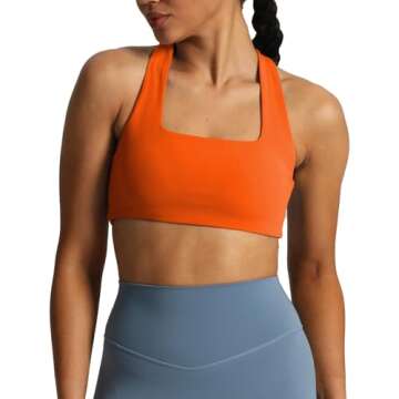 Aoxjox Women's Medium Support Sports Bra - Stylish Fitness Gear
