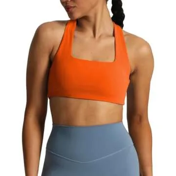 Aoxjox Women's Medium Support Sports Bra - Stylish Fitness Gear