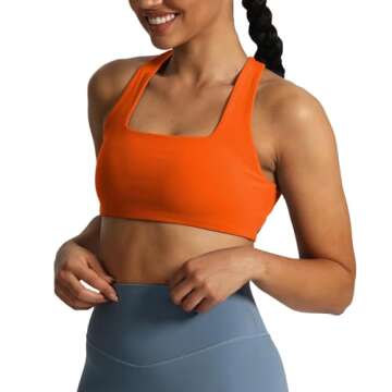 Aoxjox Women's Medium Support Sports Bra - Stylish Fitness Gear