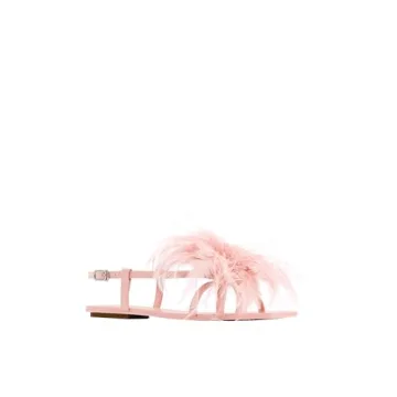 JW PEI Women's Fluffy Flats Sandals - Unique Vegan Comfort