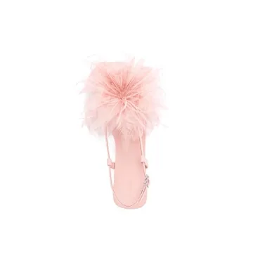 JW PEI Women's Fluffy Flats Sandals - Unique Vegan Comfort