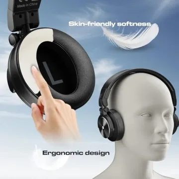 PUPGSIS Wired Over Ear Headphones for Studio Sound