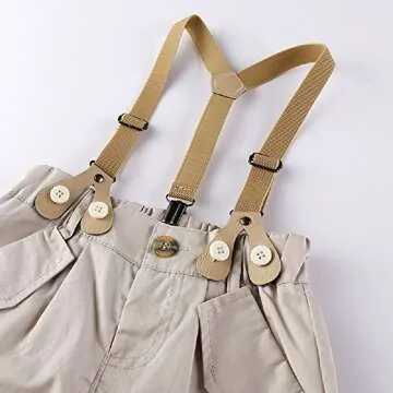 Toddler Boys 2 Piece Gentleman Outfit, Bowtie+ Polo Shirt+ Bid Shorts Overalls Set