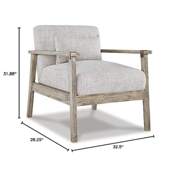 Chic Casual Upholstered Accent Chair with Lumbar Pillow