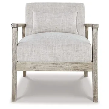 Chic Casual Upholstered Accent Chair with Lumbar Pillow