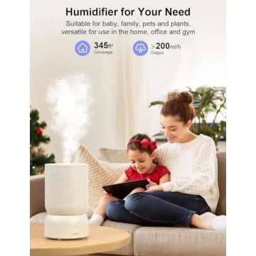 CLEVAST Smart Humidifiers for Bedroom, 3L Quiet Ultrasonic Humidifier with Aroma Diffuser, Wi-Fi Con...