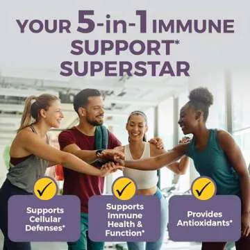 Viva Naturals Elderberry with Vitamin C and Zinc Supplement