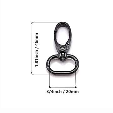 Goyunwell 3/4 inch Lobster Clasp Swivel Hook for Purses and Bag Accessories