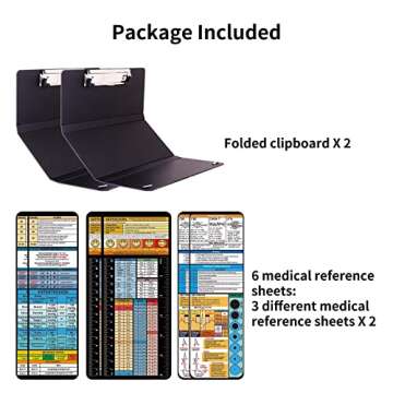 BEKAclub 2Packs Nursing Clipboard Foldable-Nurse Clipboard-Foldable Clipboard-Folding Clipboard-Clip...