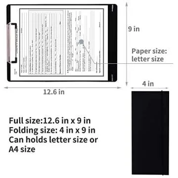 BEKAclub 2Packs Nursing Clipboard Foldable-Nurse Clipboard-Foldable Clipboard-Folding Clipboard-Clipboard Folder-Medical Clipboard-Pocket Size-6Medical Cheat Sheet-Fits for Medical Staff-Plastic-Black