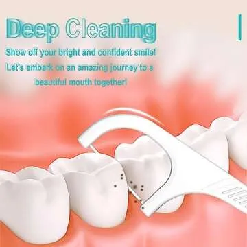 Holy Rose Dental Floss Picks Dispenser - 176 Count Flossing Solution