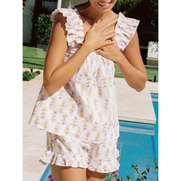 Stylish Farktop Floral Pajama Set for Comfort and Elegance