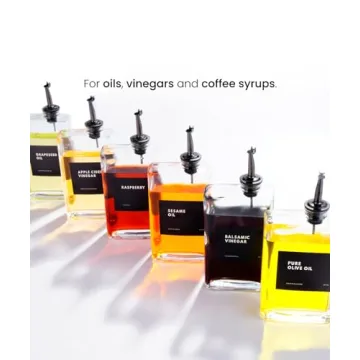 Elegant Black Olive Oil Dispenser Set for Kitchen Drip-Free