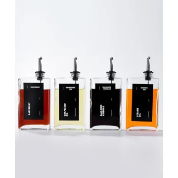 Elegant Black Olive Oil Dispenser Set for Kitchen Drip-Free