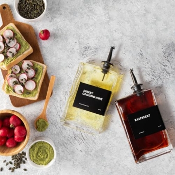 Elegant Black Olive Oil Dispenser Set for Kitchen Drip-Free