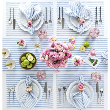 Elegant Striped Linen Napkins Set for Every Occasion