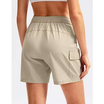 SANTINY Women's 5''/ 7''/9'' Hiking Cargo Shorts Quick Dry Lightweight Summer Shorts for Women Athle...