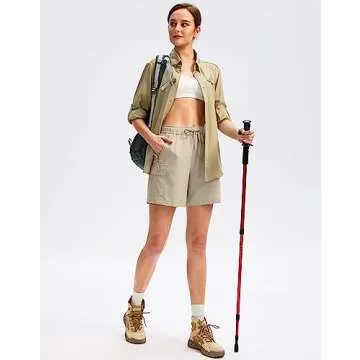 SANTINY Lightweight Hiking Cargo Shorts for Women