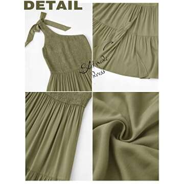 MEROKEETY One Shoulder Summer Dress for Elegance