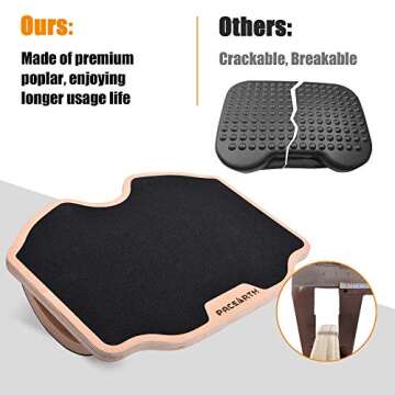 PACEARTH Foot Rest Under Desk, Larger Size Office Desk Footrest,Rocking Foot Nursing Stool,Rocker Ba...