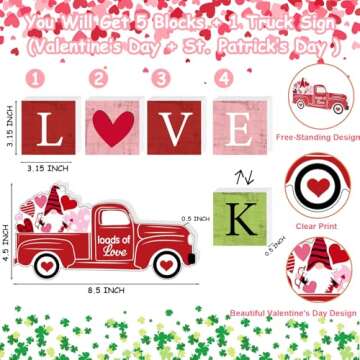 Reusable Valentine's Day & St. Patrick's Day Decor Blocks