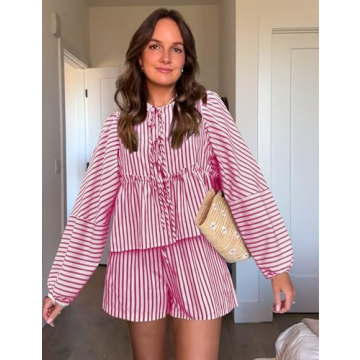 Bankeng Women Y2K Tie Front Shorts Set - Chic Summer Lounge Wear