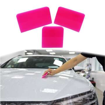 KDLINGZ 3 in 1 TPU Squeegee Material,Anti-Scratch Rubber Squeegee for car,PPF Squeegee,Different Sizes Squeegee are Suitable for Vinyl Wrap and Window Tint Tool for Cars
