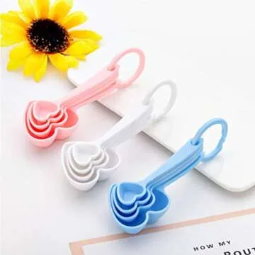 Heart Shaped Measuring Spoons Creative Dessert Spoons