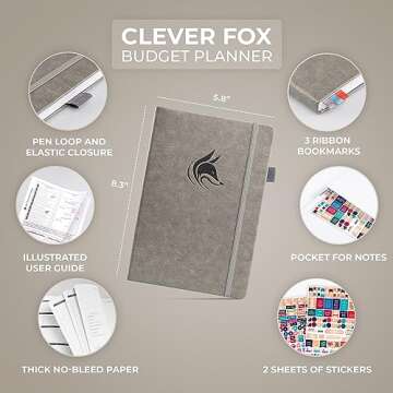 Clever Fox Budget Planner - Expense Tracker Notebook. Monthly Budgeting Organizer, Finance Logbook &...