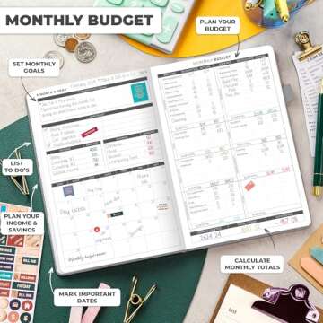 Clever Fox Budget Planner - Expense Tracker Notebook. Monthly Budgeting Organizer, Finance Logbook & Accounts Book, Bill Tracker, A5 (Gray)