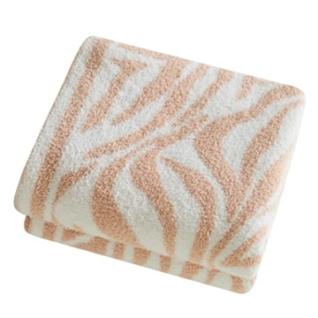 ATMOSURELY Cozy Microfiber Zebra Print Throw Blanket