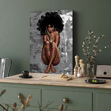African Queen Canvas Wall Art for Vibrant Decor