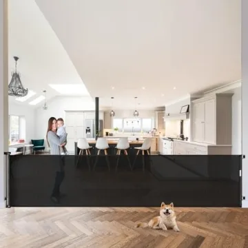 Award-Winning 120 Inch Extra Wide Retractable Baby Gate with Easy One-Handed Operation